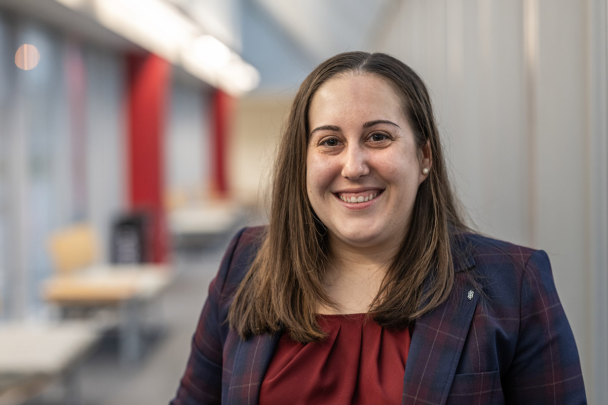 A portrait of Ohio State School of Health and Rehabilitation Sciences professor Jennifer Jaclyn Caccese PhD