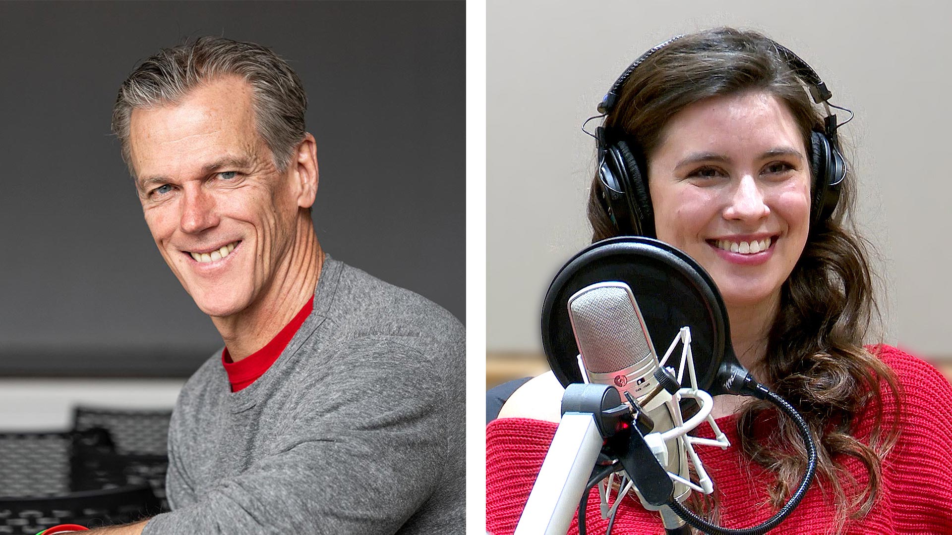 Photo of Kevin McClatchy on the left and Angelina Steshenko on the right