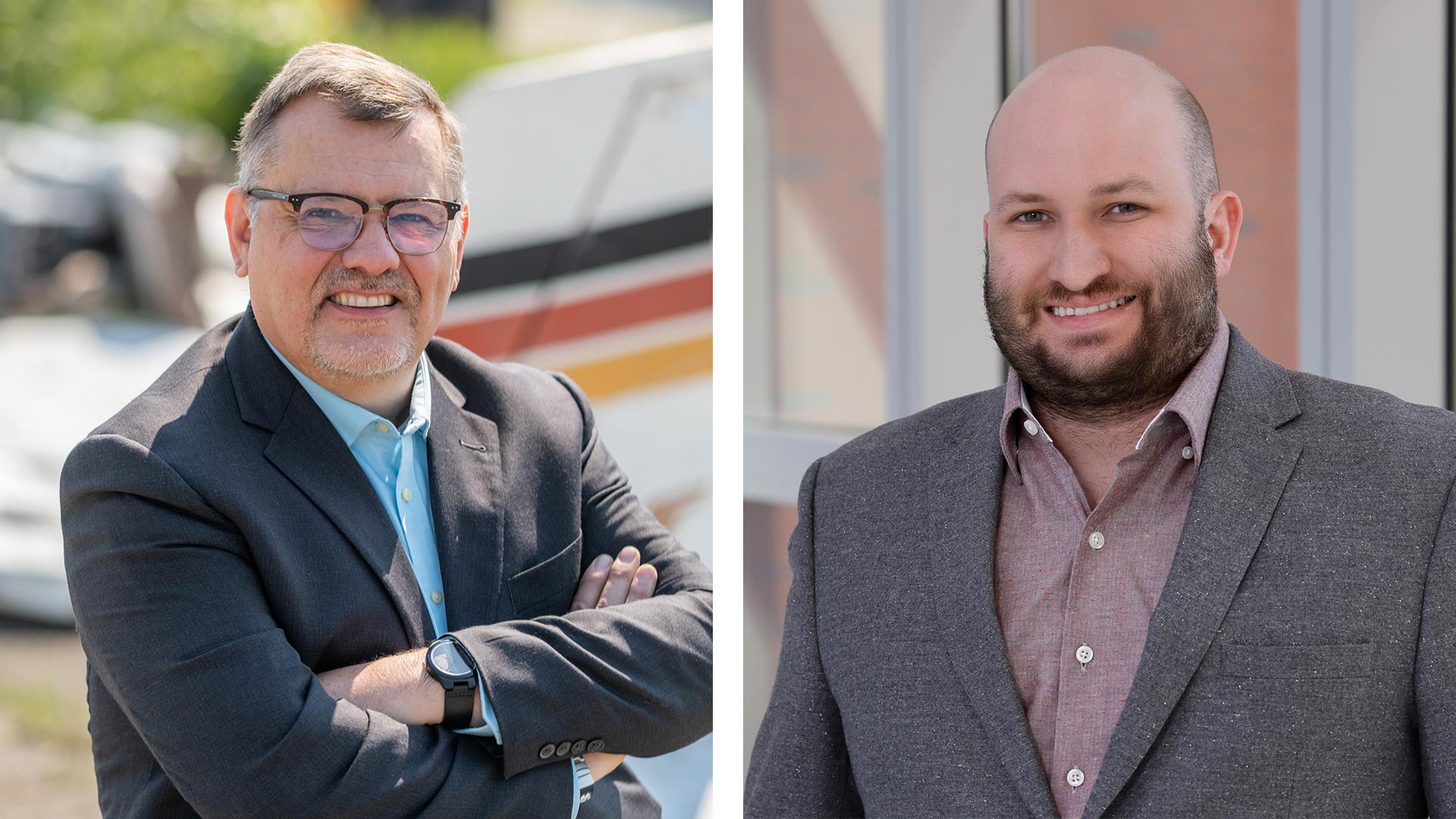 Headshots of Shawn Pruchnicki on the left and Jaryd Hiser on the right. 