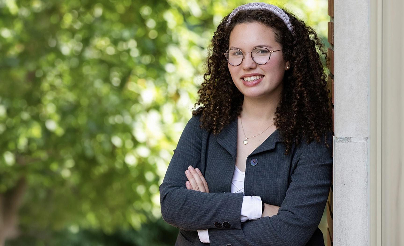 A portrait of Ohio State student Cordelia Van der Veer