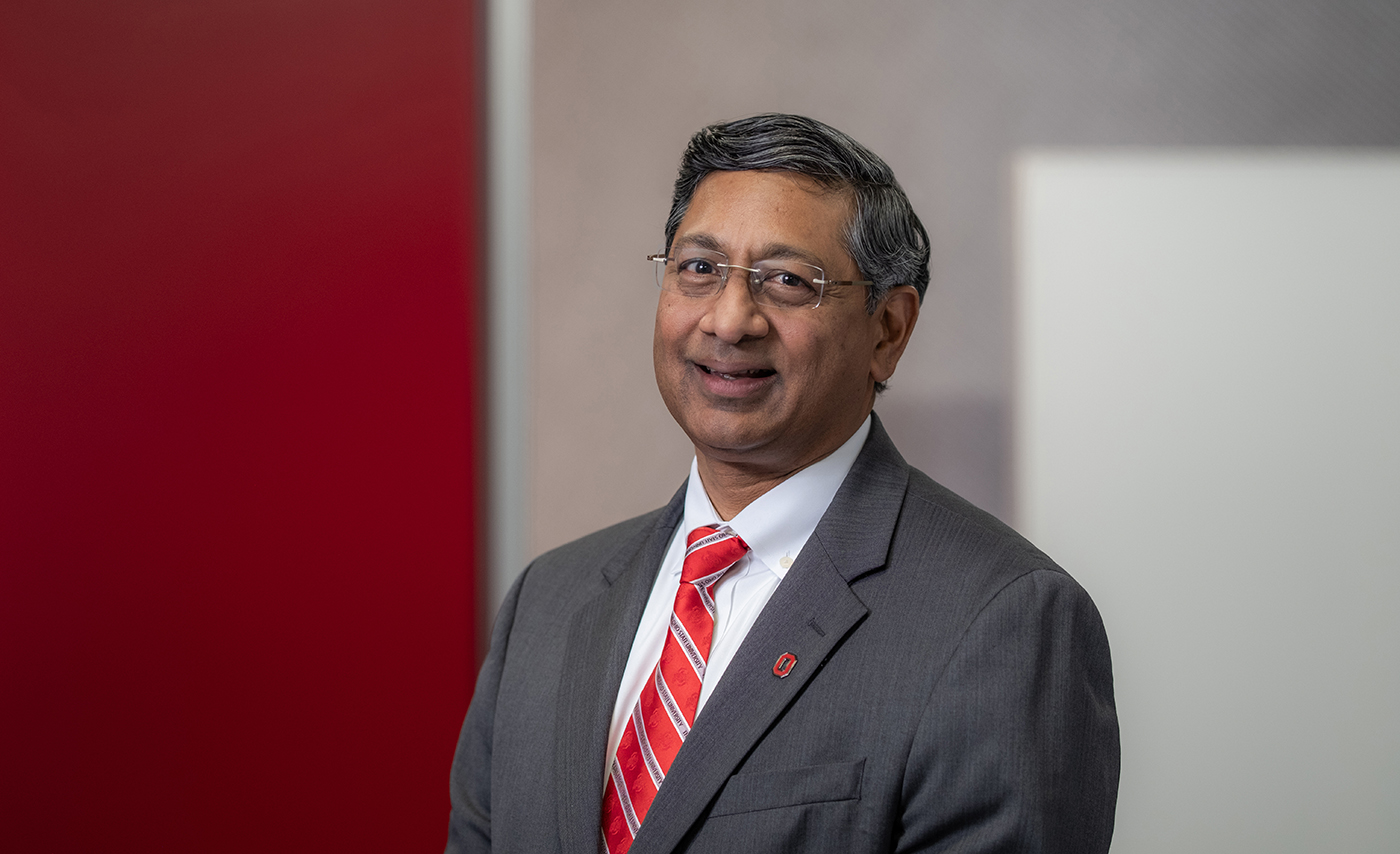 A portrait of Ohio State President Ravi V. Bellamkonda