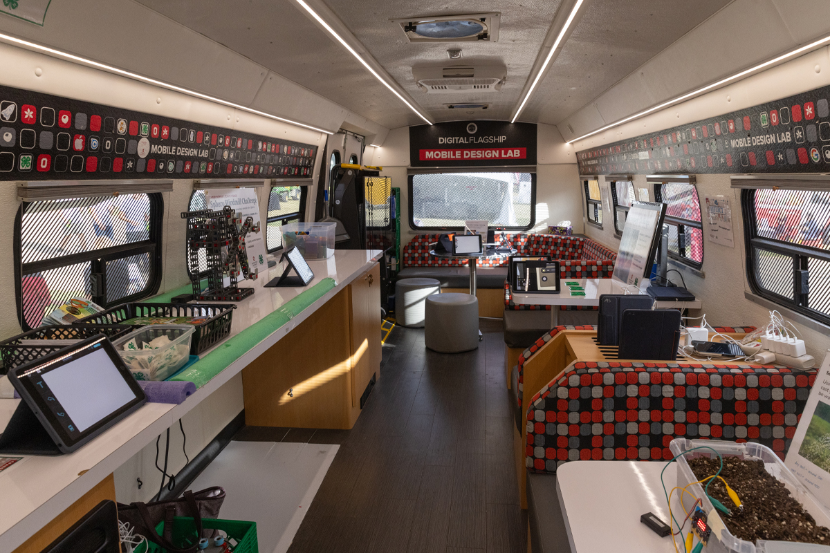 Interior view of the mobile design lab