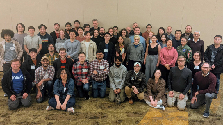 A group photo of Ohio State students, faculty and postdoctoral scholars who contributed to the Roman telescope project