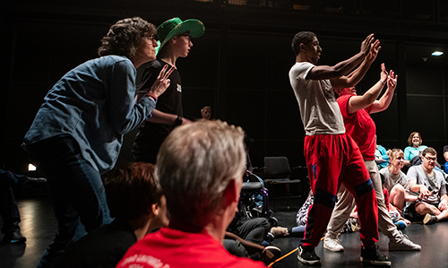Students, faculty and kids participate in the Shakespeare and Autism program