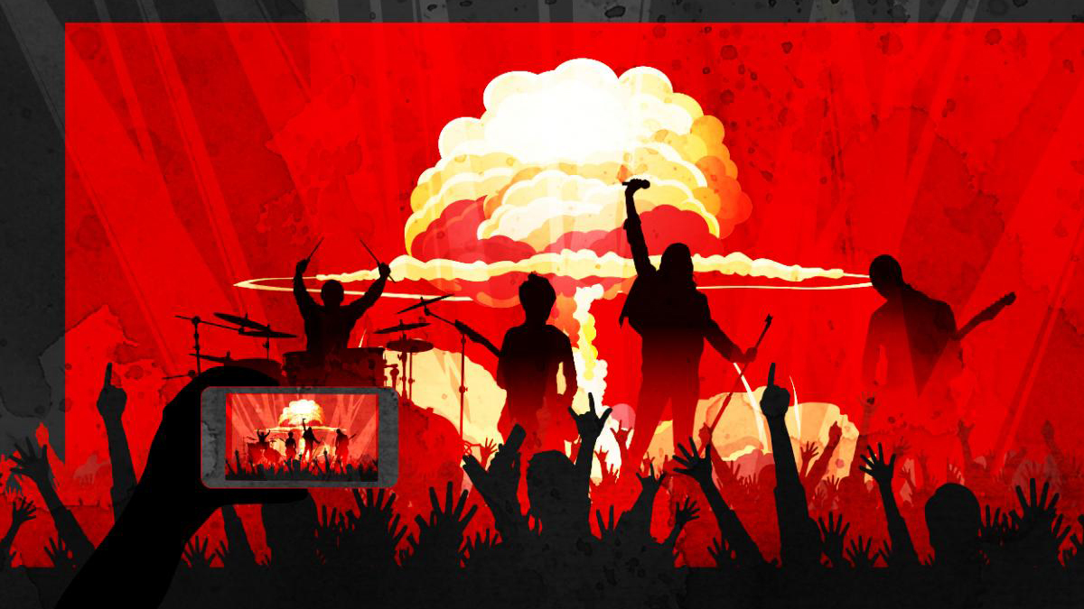 An illustration of a rock concert