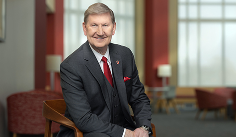 A portrait of Ohio State President Walter "Ted" Carter