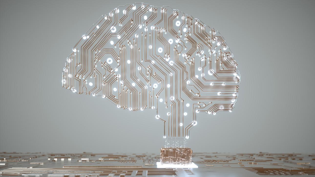 Brain image in circuit boards