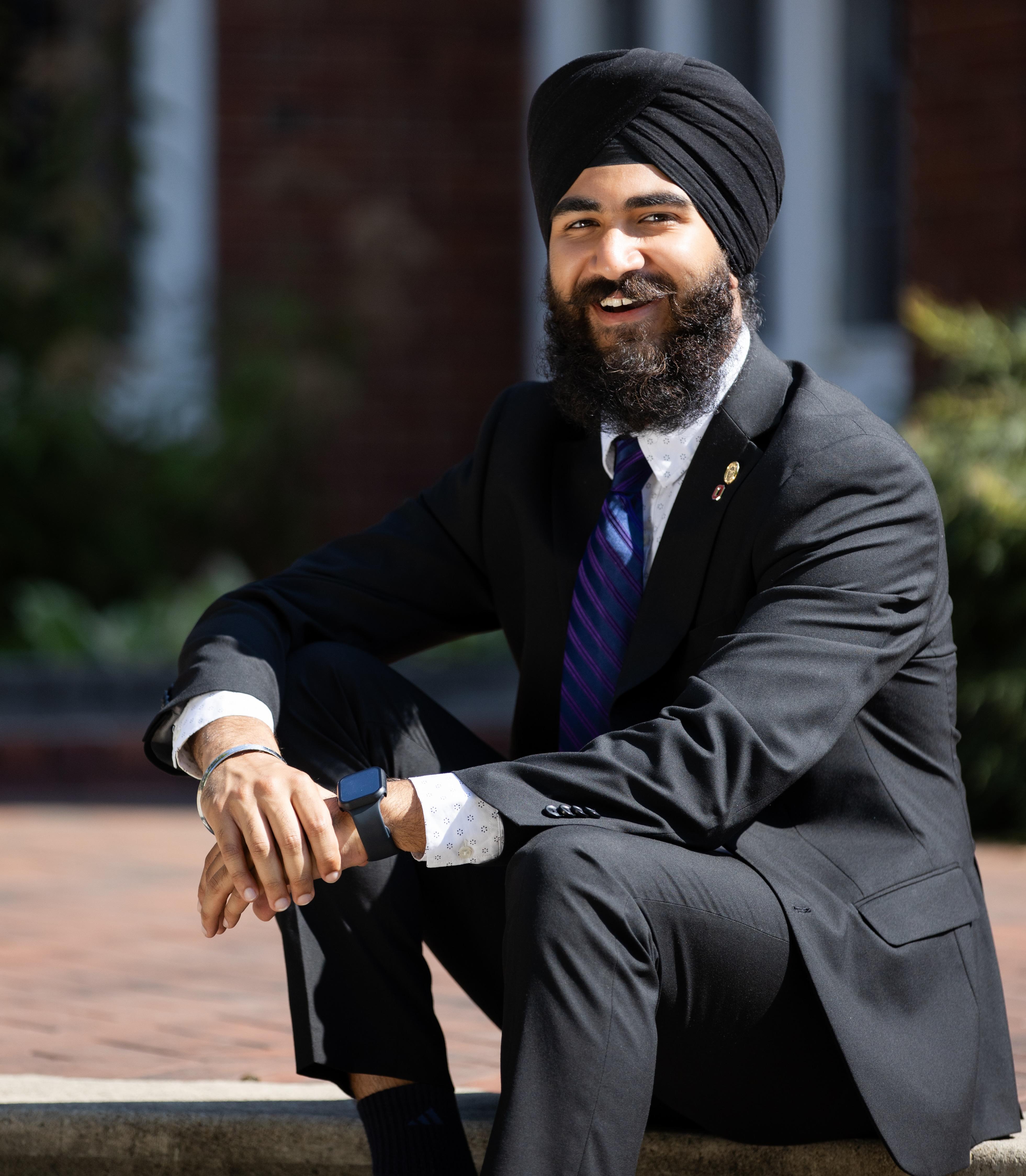Anitvir Tanque sits